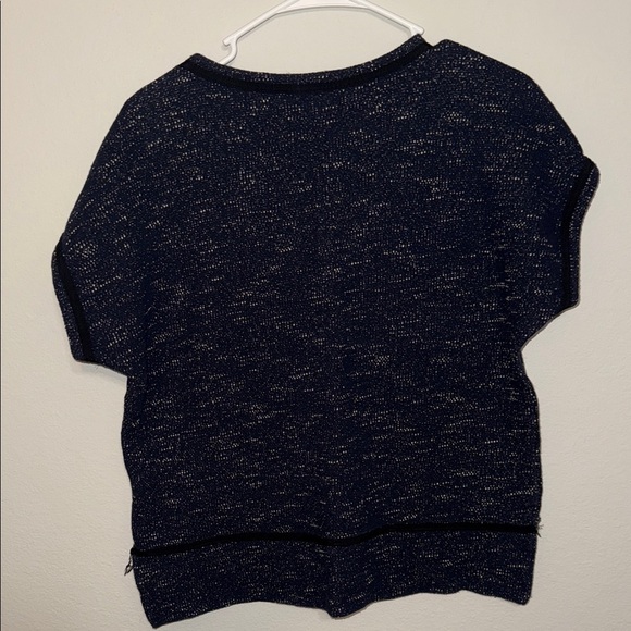 Madewell Navy and White Boxy Knit Top - medium - Picture 5 of 6